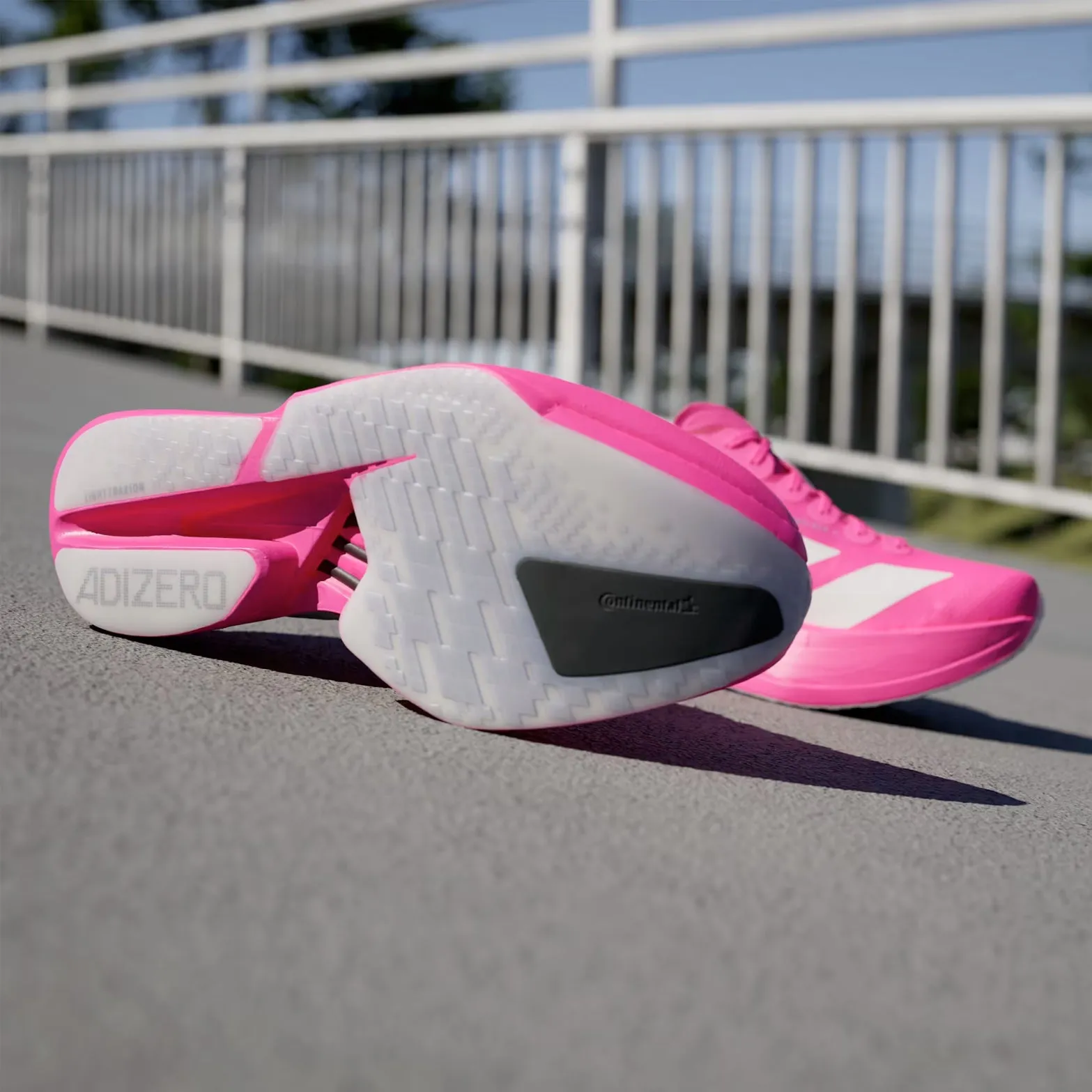 Women's Adizero Adios Pro 4 Running Shoes Shock Pink / Zero Metalic / Aurora Plum retirement - themed running shoes Seamless Upper Construction