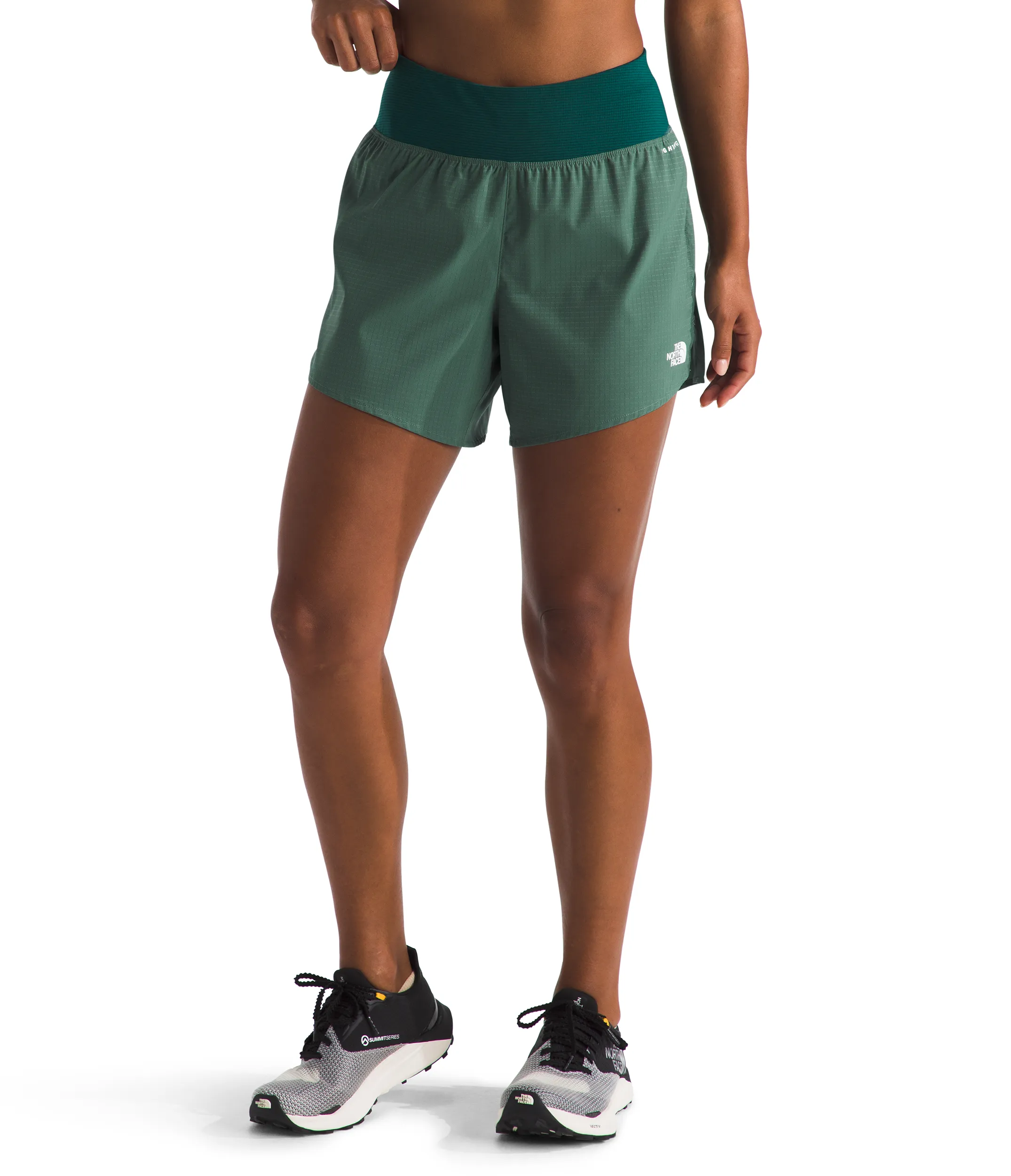 Women??s Sunriser 5'' Shorts (Duck Green/Deep Nori) Youth Glow HighDensityWeave