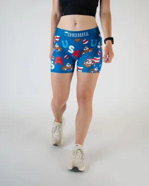 Women's USA Pool Party 3" Compression Shorts Easy Fit
