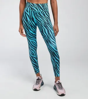 Women's NSW Icon Clash All Over Print Leggings (447 - Chlorine Blue) Elite Core Airflow Vents