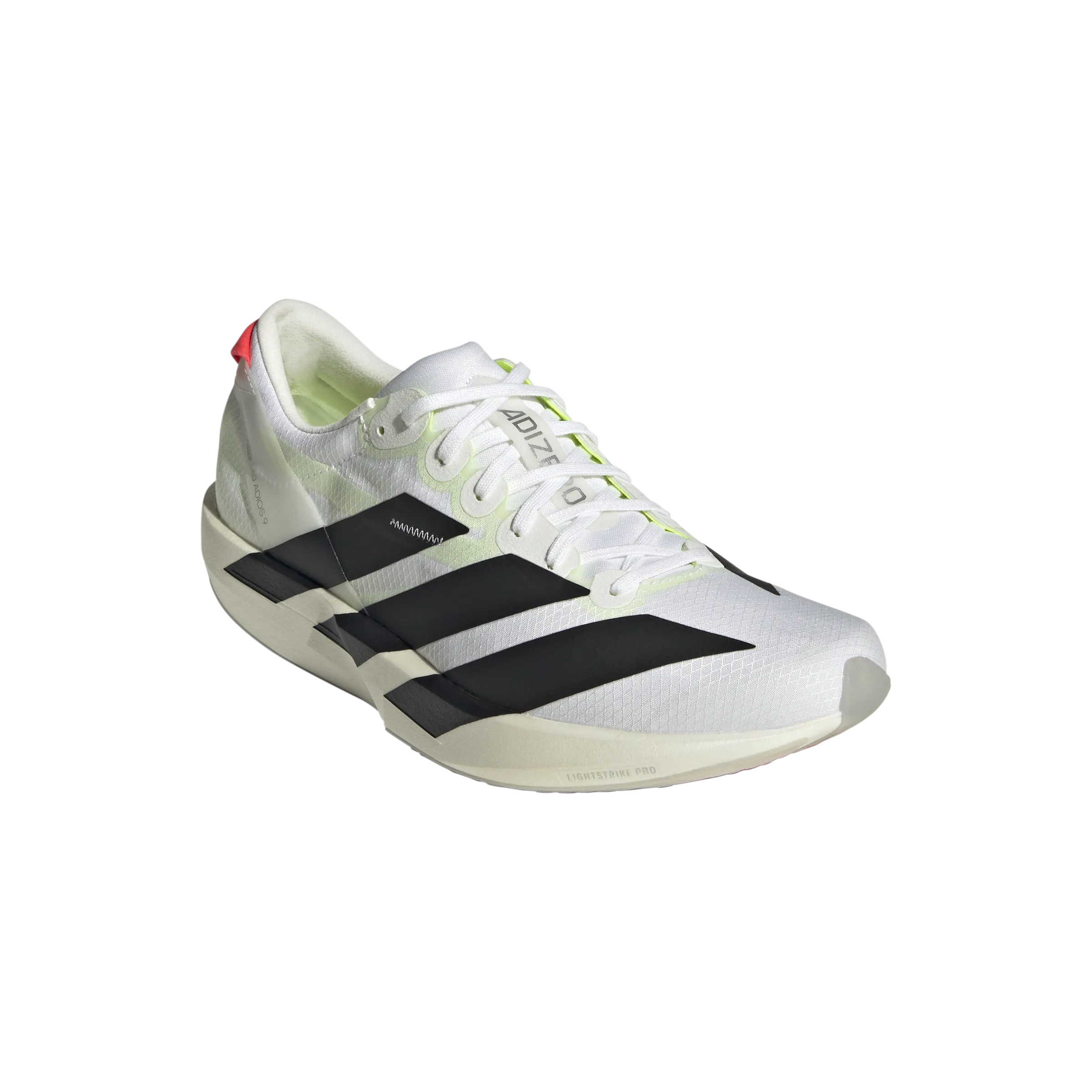 Adidas?Adizero Adios 9 (Womens) - White/FtwrWhite/Core Black/Lucid Red Ankle Support sporty - style shoes