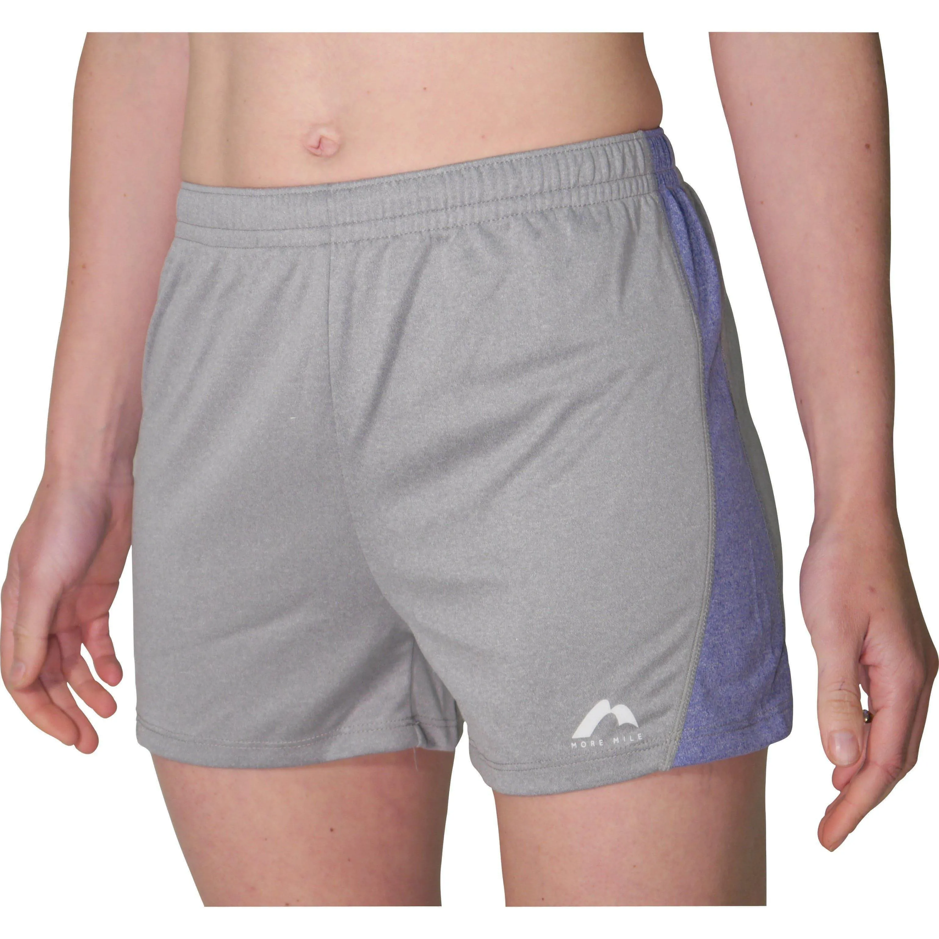 More Mile Jersey Womens Training Shorts - Grey Quick Movement Fit Slimming Effect