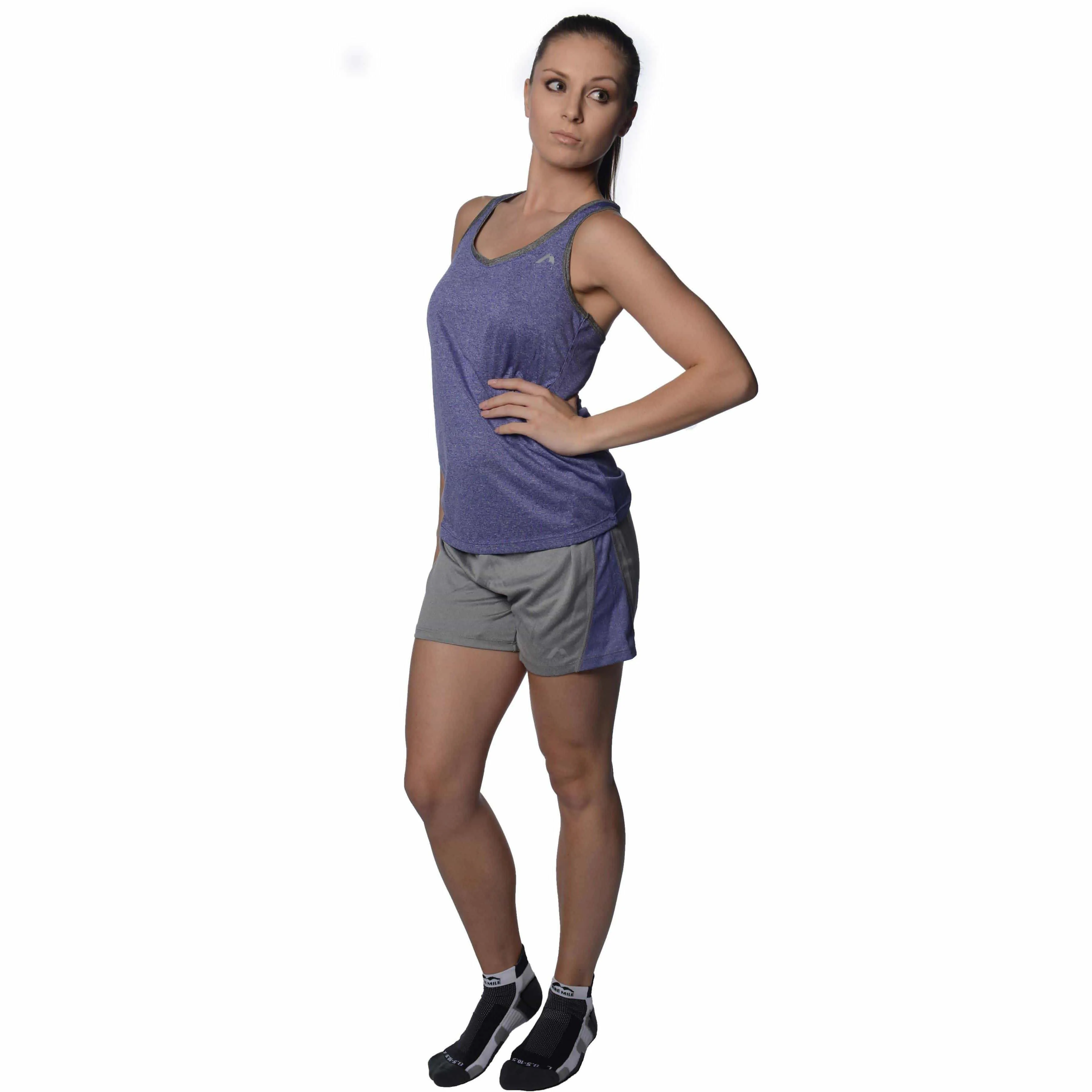 More Mile Jersey Womens Training Shorts - Grey Style Basic polo shirt