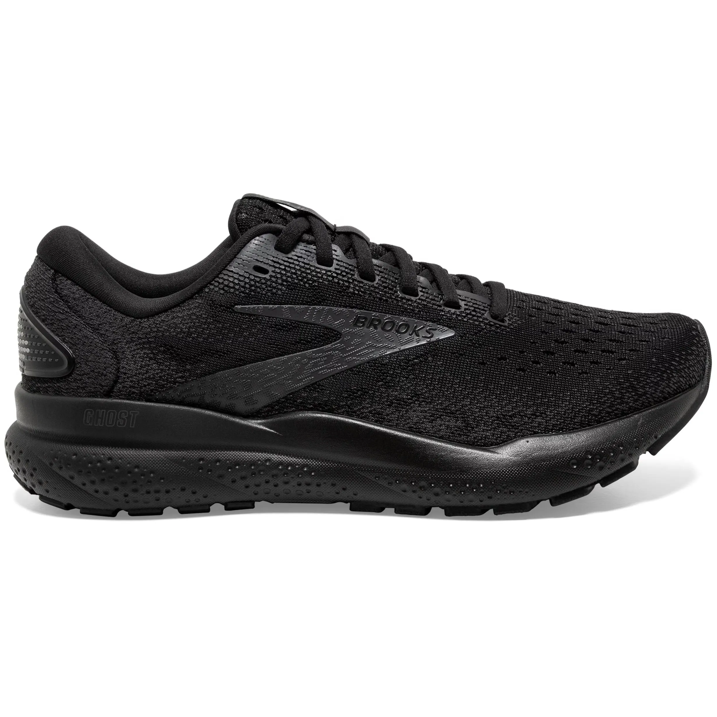 Brooks Women's Ghost 16 Running Shoes Black / Black / Ebony balance balls Kinetic Energy Transfer