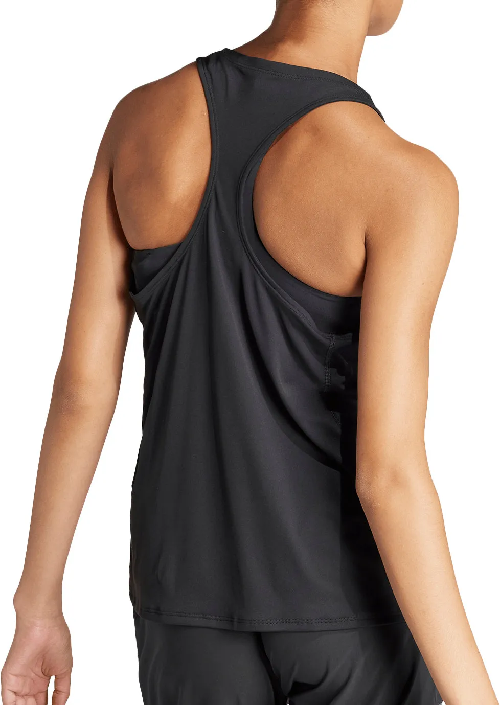 adidas Adizero Essentials Womens Running Vest Tank Top - Black Dynamic Muscle Support Seasonal Use