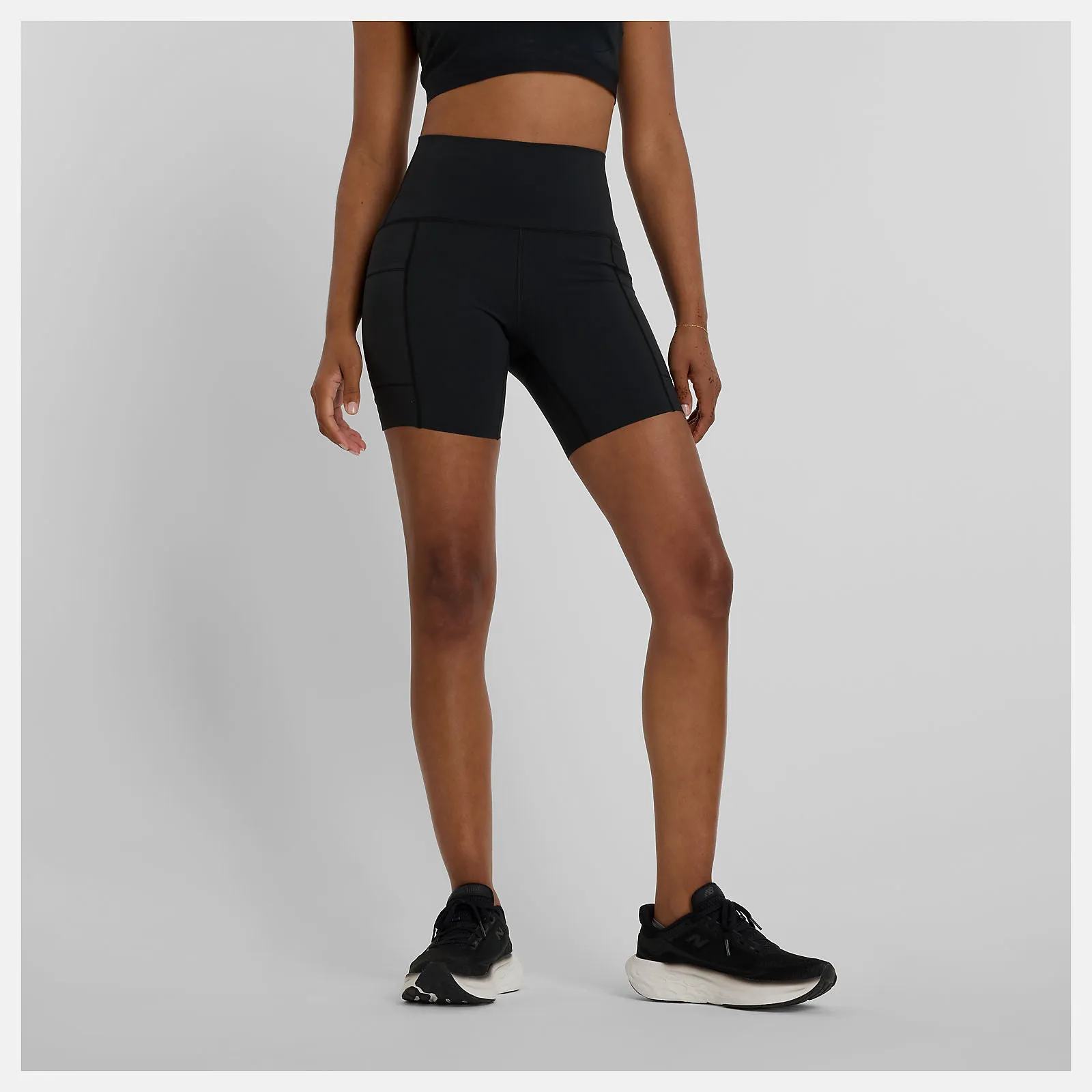 Women's NB Sleek Pocket High Rise Short 6" (BK - Black) Summer Glow