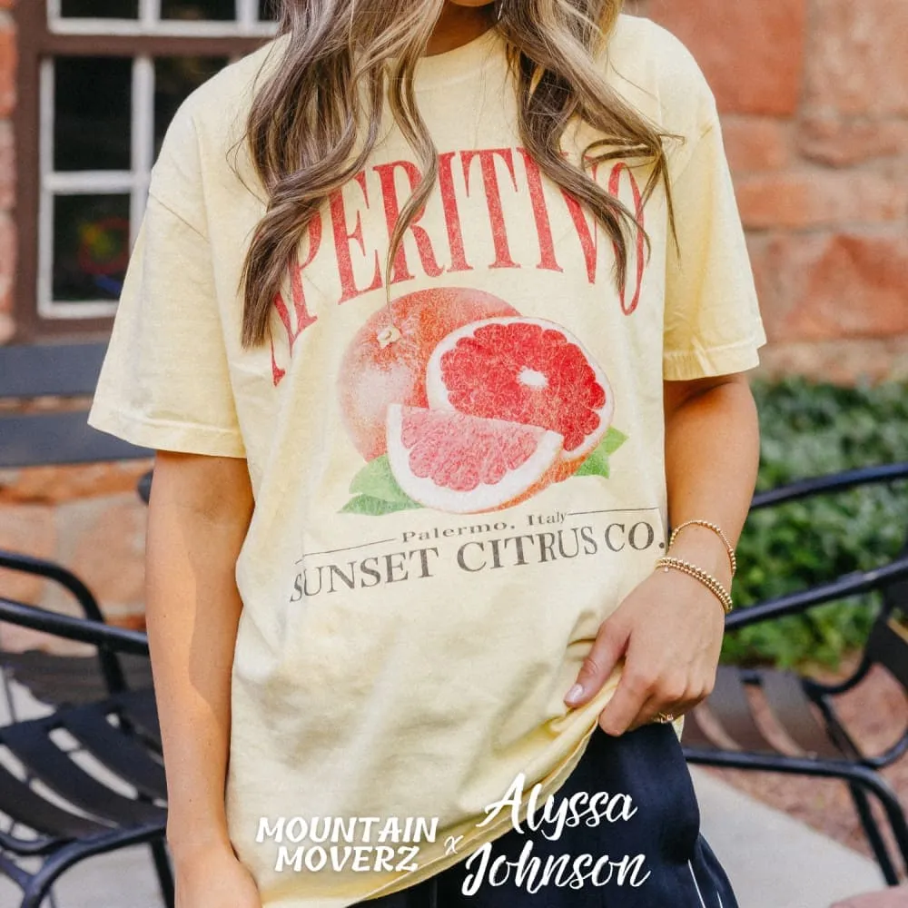 Streetwear Style Cozy Wear Sunset Citrus Tee