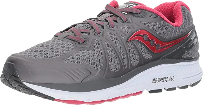 Saucony | Echelon 6 | Women's | Grey/Pink running in a gulf area shoes Barefoot simulation