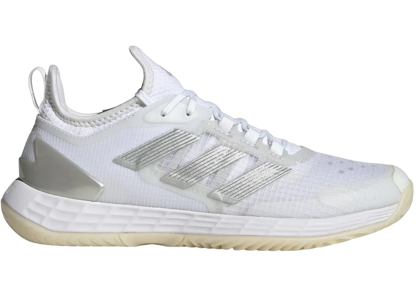 Chat Walk Adidas Adizero Ubersonic 4.1 Cloud White Silver Metallic Grey (Women'S)