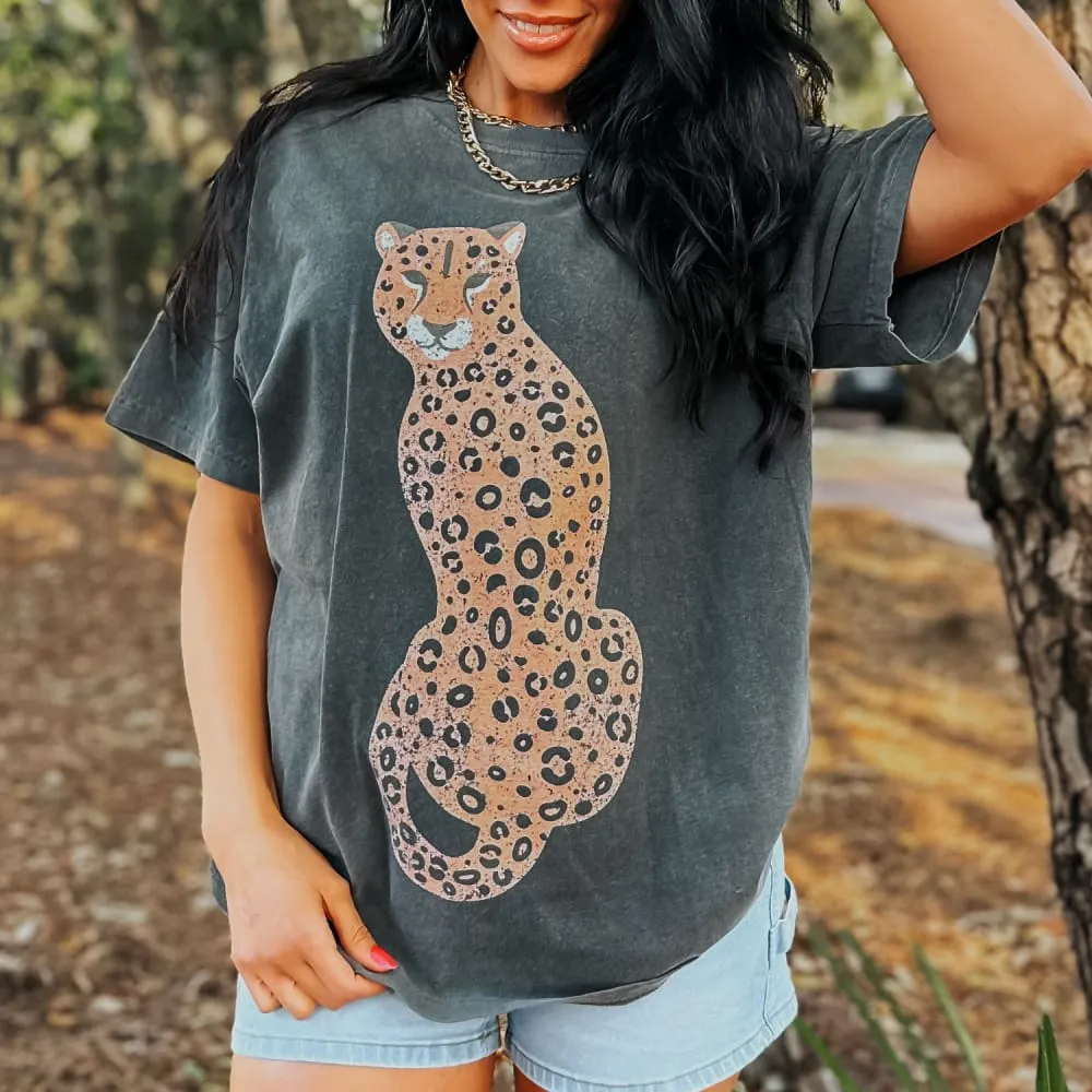 Pastel color Rosemary Leopard Tee