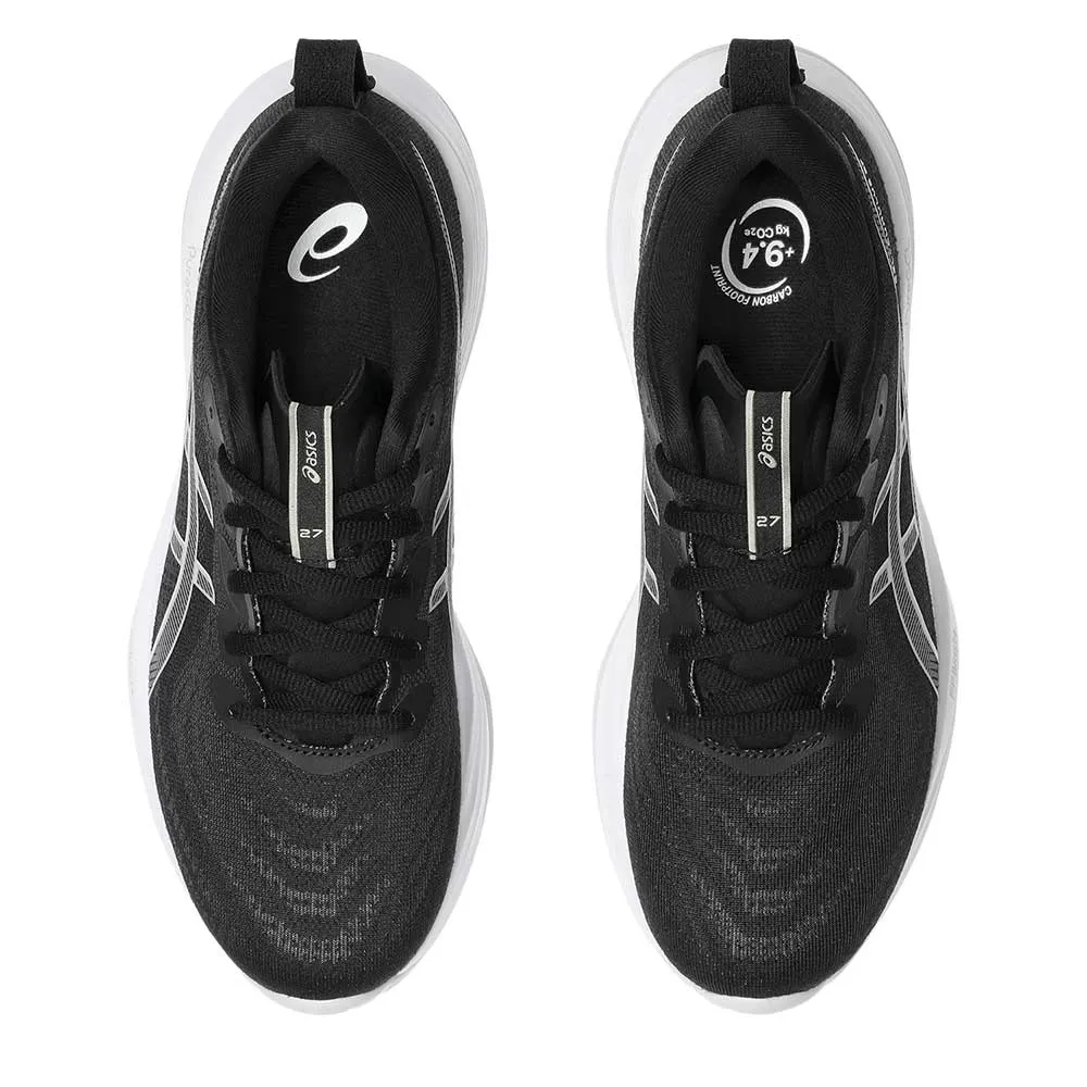 Women's Gel-Cumulus 27 Running Shoe - Black/Concrete - Wide (D) cork insole shoes Lightweight Footwear