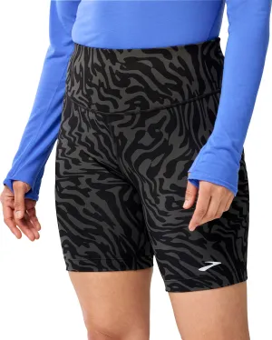 laid-back style Brooks Spark 8 Inch Womens Short Running Tights - Black