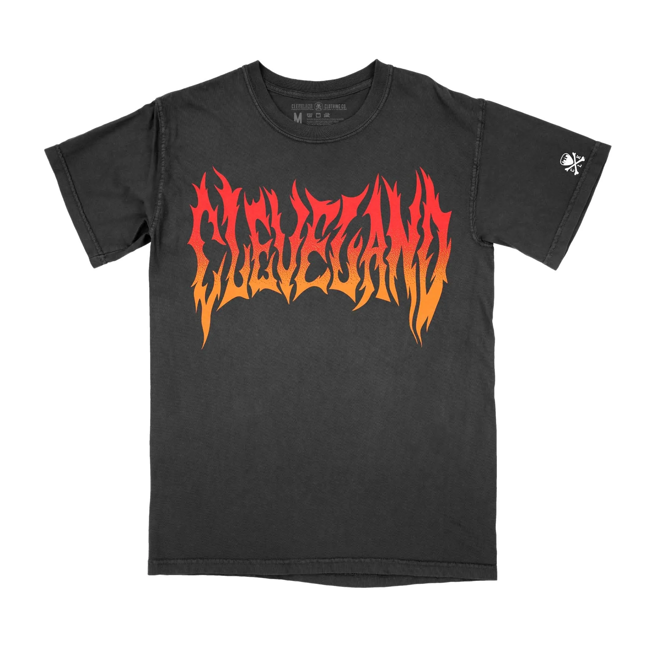 Cleveland NuMetal Flame - Mens/Unisex Crew T-Shirt Minimal Style Trend perfect for all-day wear