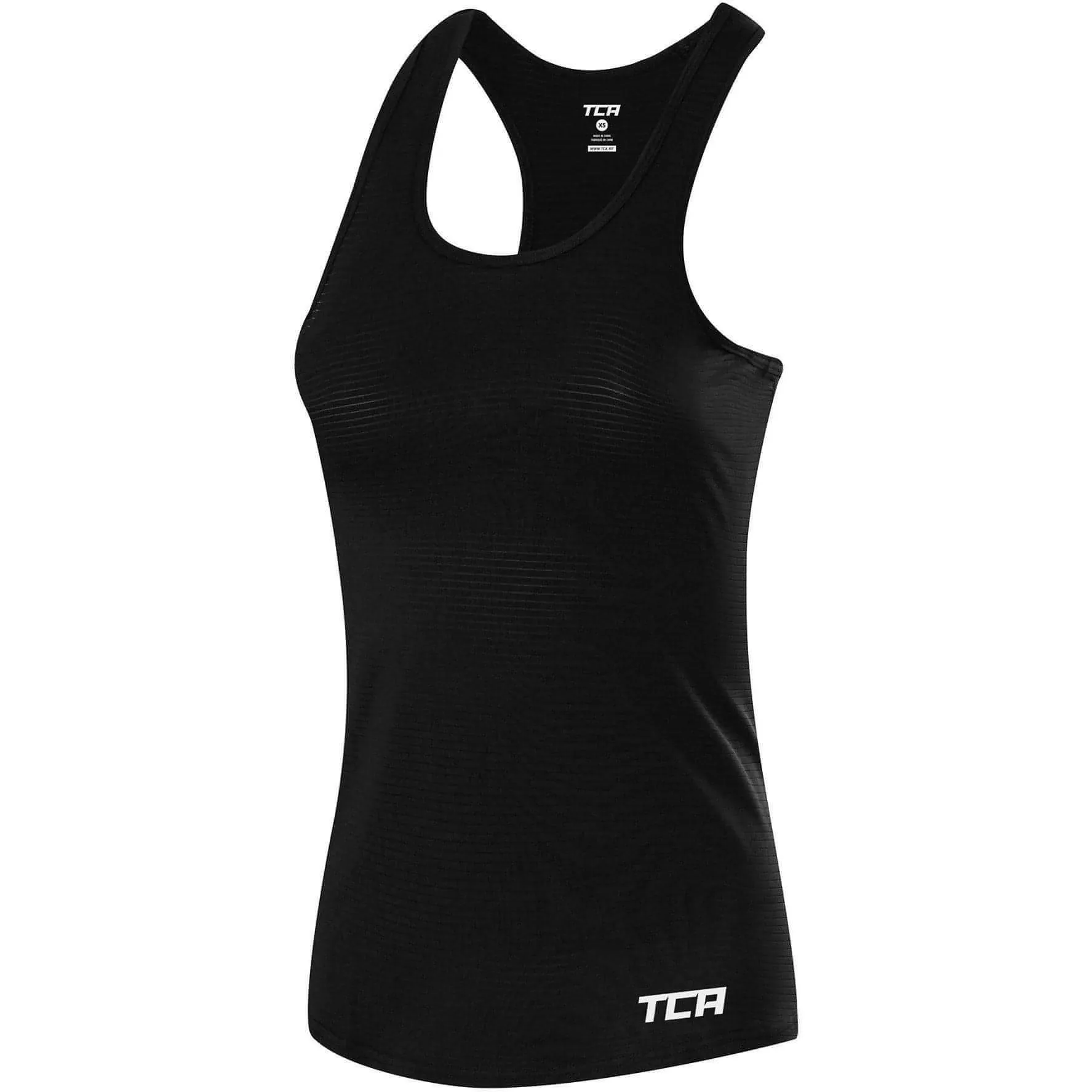 TCA Air Racerback Womens Training Vest Tank Top - Black Hobbyist - appealing