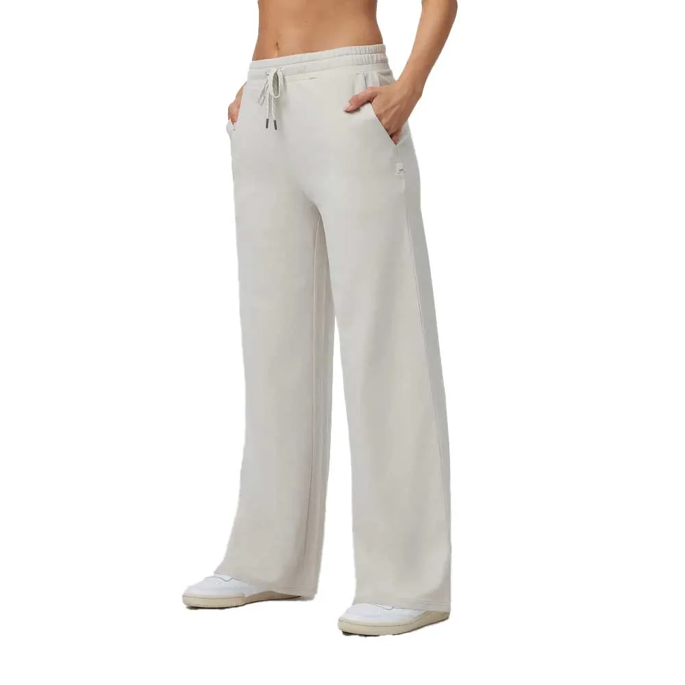 Women's Halo Essential Wideleg Pant - Ecru Heather Indoor Training