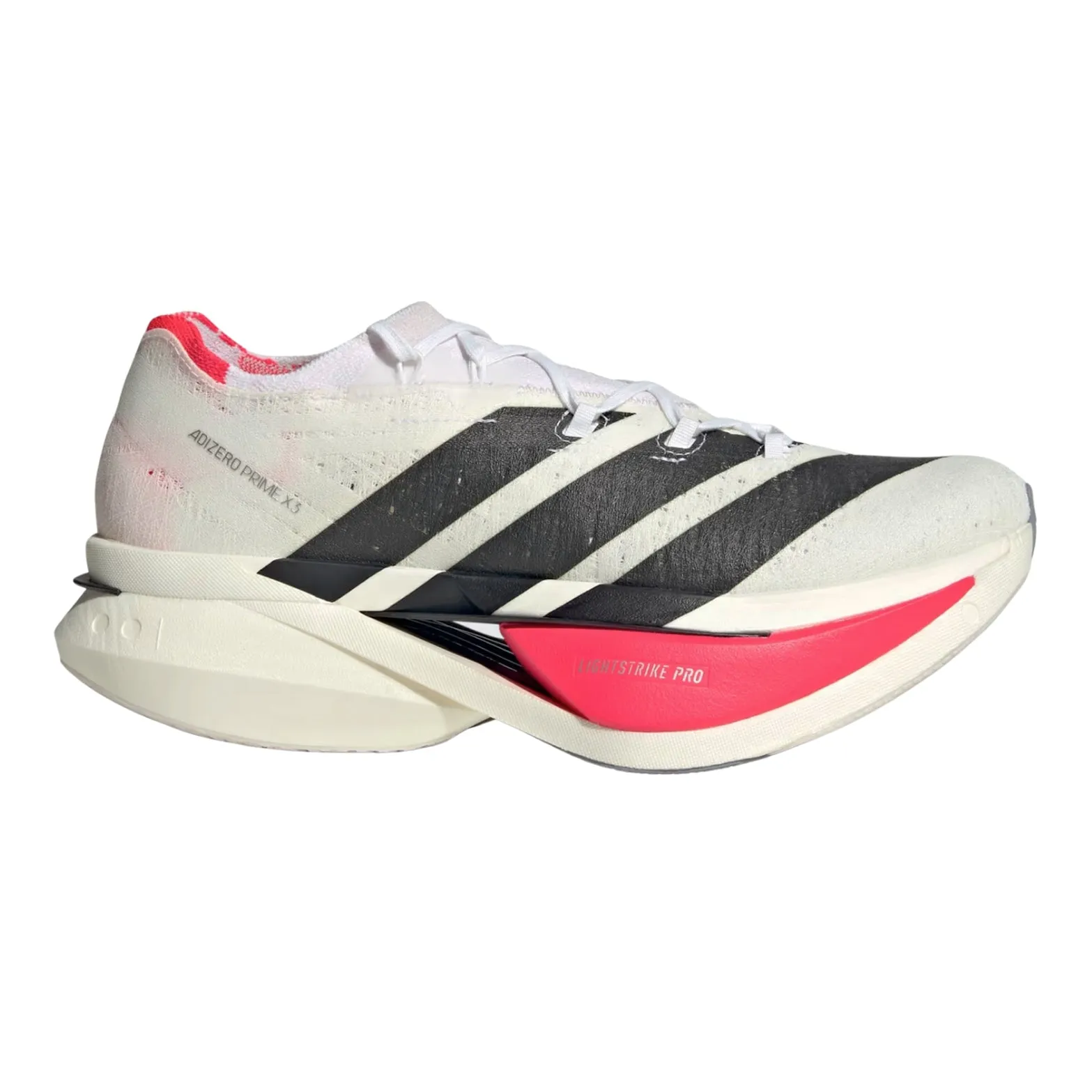 Pro - grade Adizero Prime X 3 Strung Running Shoes Cloud White / Core Black / Lucid Red