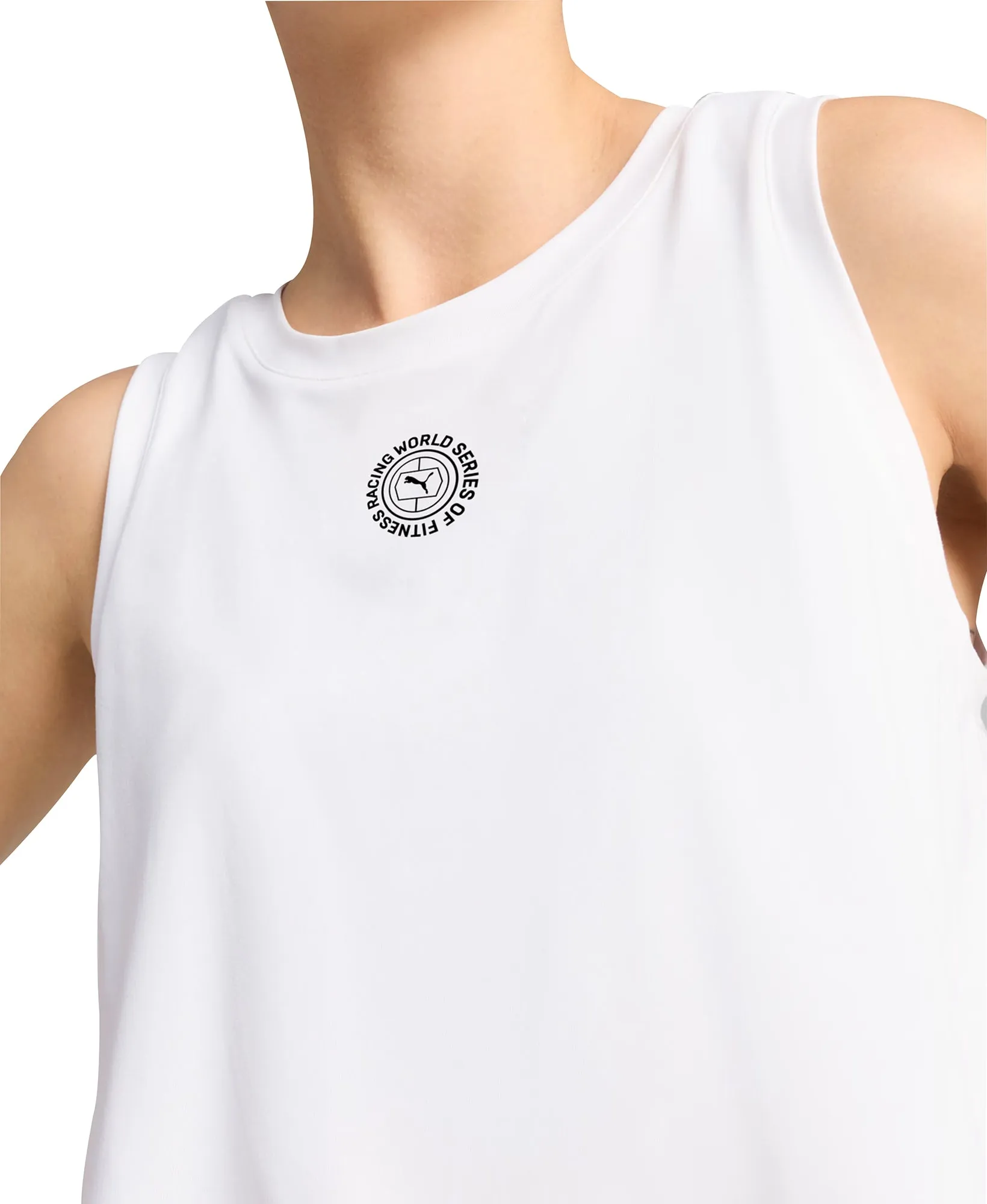 Puma X HYROX Cloudspun Womens Training Vest Tank Top - White fire - resistance test passed Souvenir - like