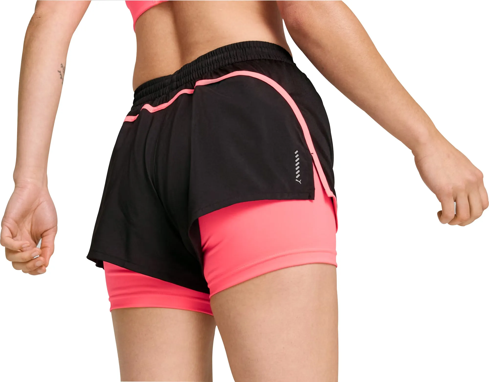 Mother's Day gift Puma Velocity 2 In 1 Womens Running Shorts - Black