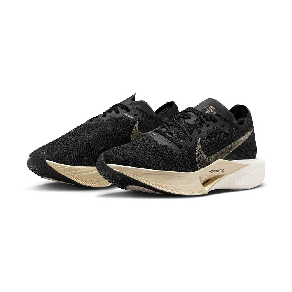 Women's Nike ZoomX Vaporfly Next% 3 Running Shoe - Black/Mtlc Gold Grain/Black Oatmeal - Regular (B) unisex running option