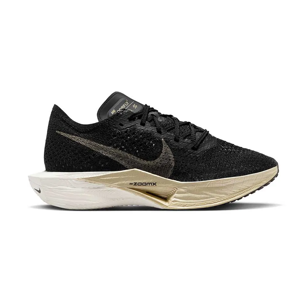 Women's Nike ZoomX Vaporfly Next% 3 Running Shoe - Black/Mtlc Gold Grain/Black Oatmeal - Regular (B) Dynamic