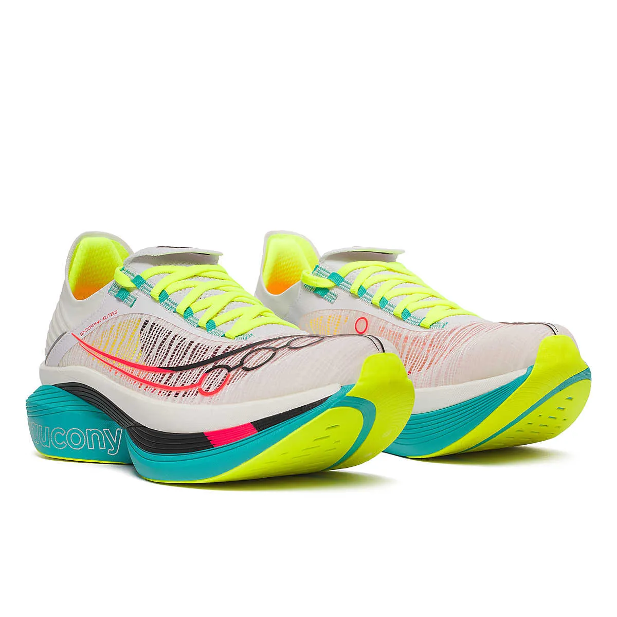 Saucony | Endorphin Elite 2 | Unisex | White/Mutant gusseted tongue running shoes