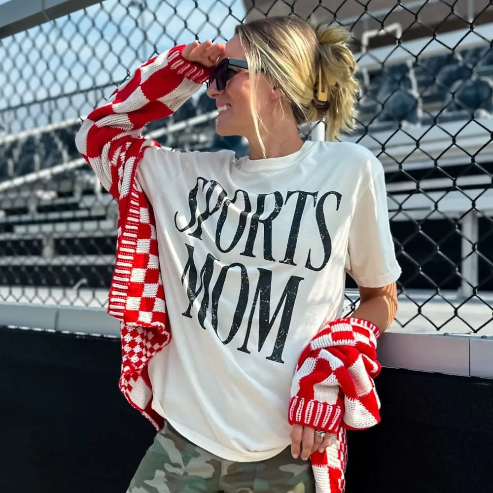 No Shrink Fabric Cozy Apparel Bold Sports Mom Tee