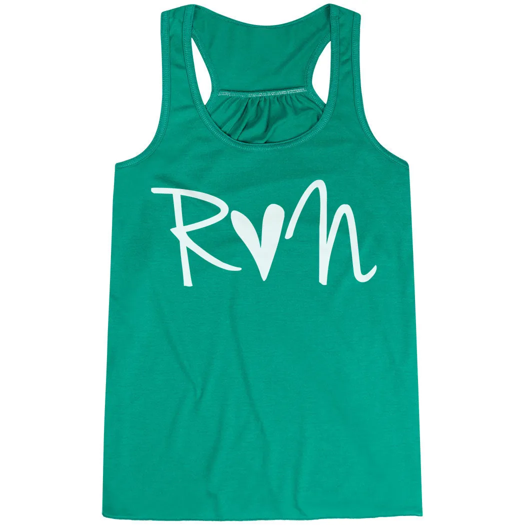 Comfort Fit Raglan sleeves Flowy Racerback Tank Top - Run Heart