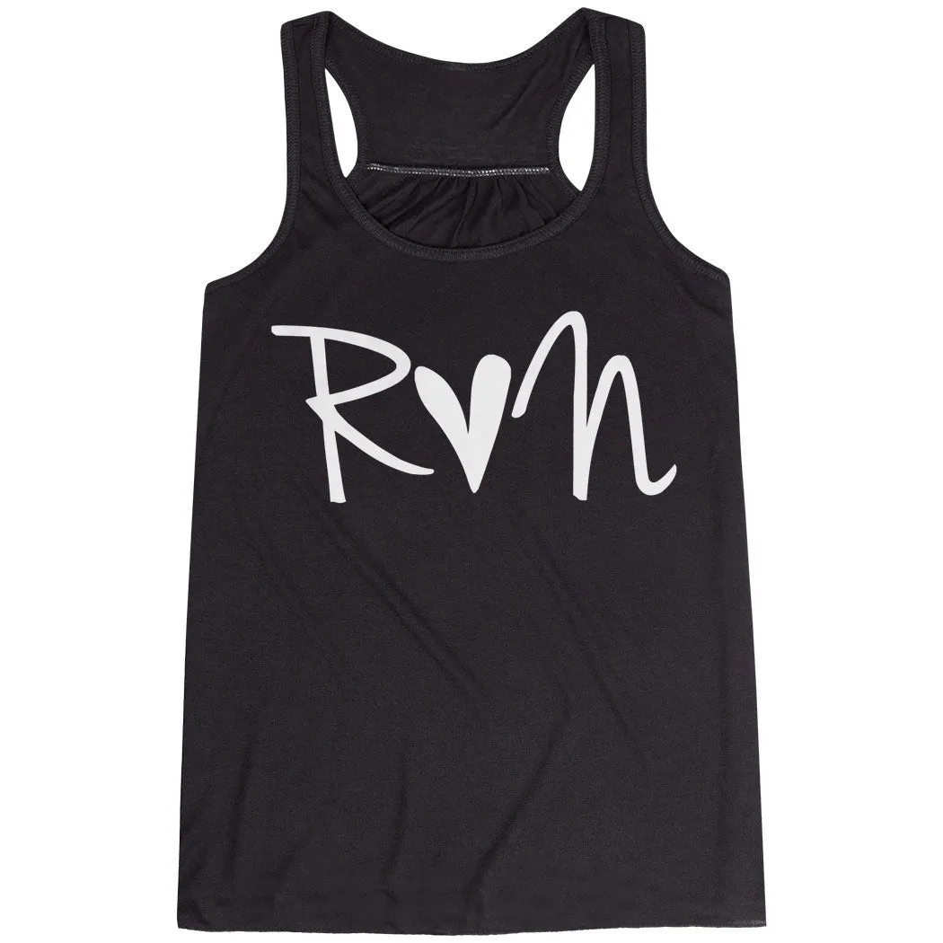 Flowy Racerback Tank Top - Run Heart Laser Cut Edges