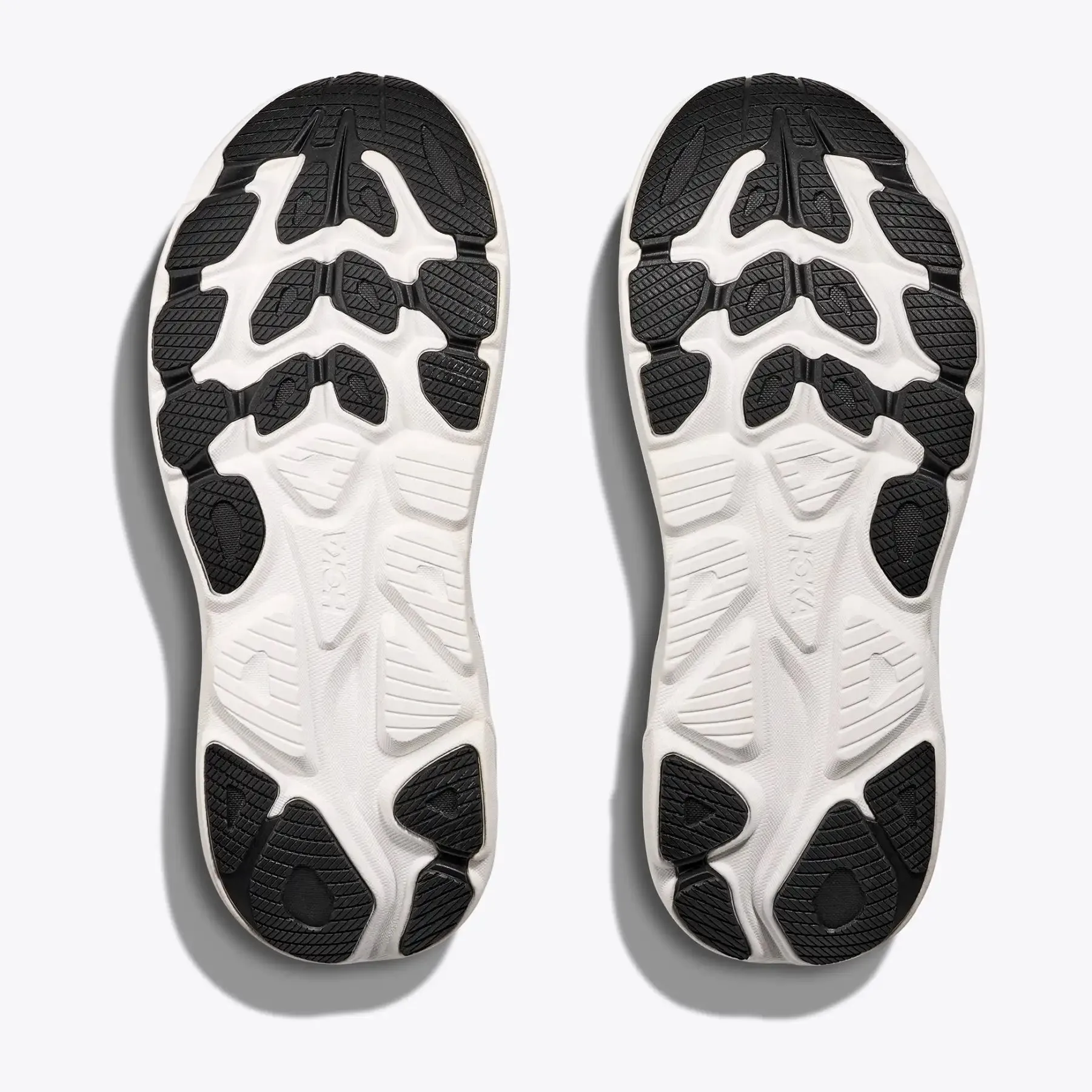 Women's Clifton 10 Wide Fit Running Shoes Black / White torsion - resistant running shoes