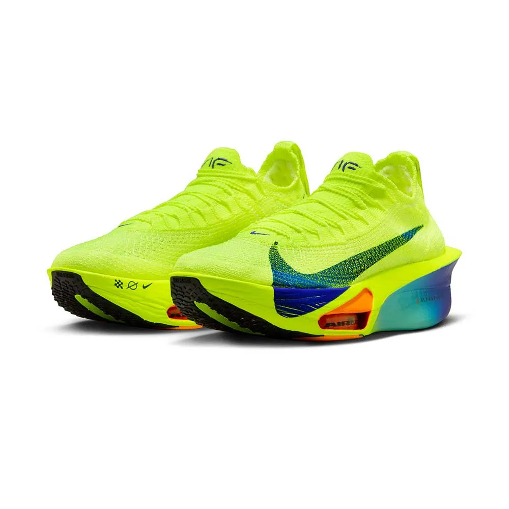 Women's Alphafly Next% 3 Running Shoe - Volt/Dusty Cactus/Orange/Concord - Regular (B) pattern - printed shoes