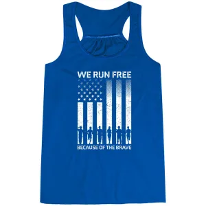 Flowy Racerback Tank Top - Because of the Brave Street Comfort Performance Improvement