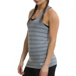 TCA QuickDry SuperKnit Womens Running Vest Tank Top - Grey cylindrical