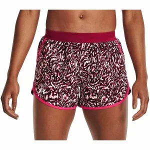 Under Armour Fly By 2.0 Printed Womens Running Shorts - Pink Soft Layers