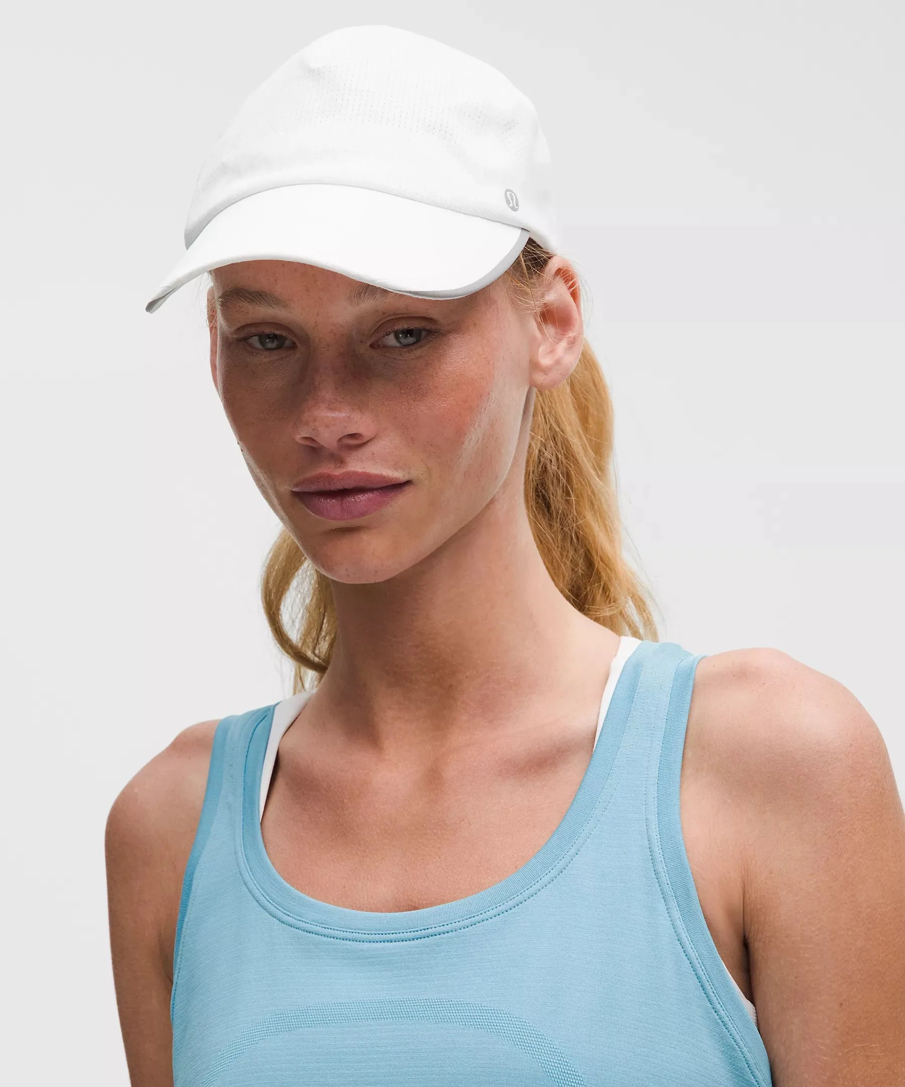 Flexible Waistline Women's Swiftly Tech Racerback Tank Top 2.0 *Hip Length (Washed Blue/Washed Blue)