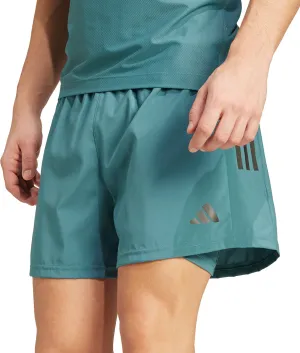 adidas Own The Run ClimaCool 2 In 1 Mens Running Shorts - Green Urban Comfort