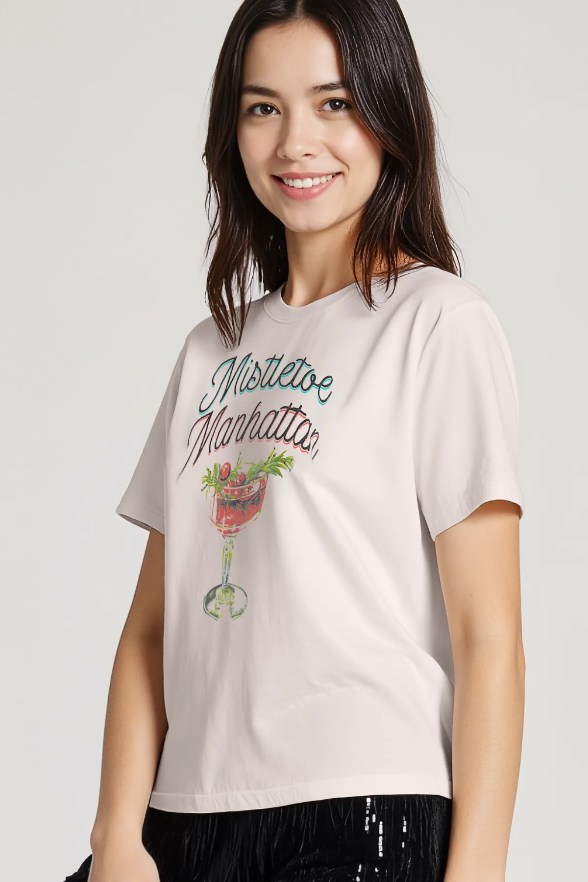 Mistletoe Manhattan Ryan Tee | Mauve Chalk MoistureWicking Technology