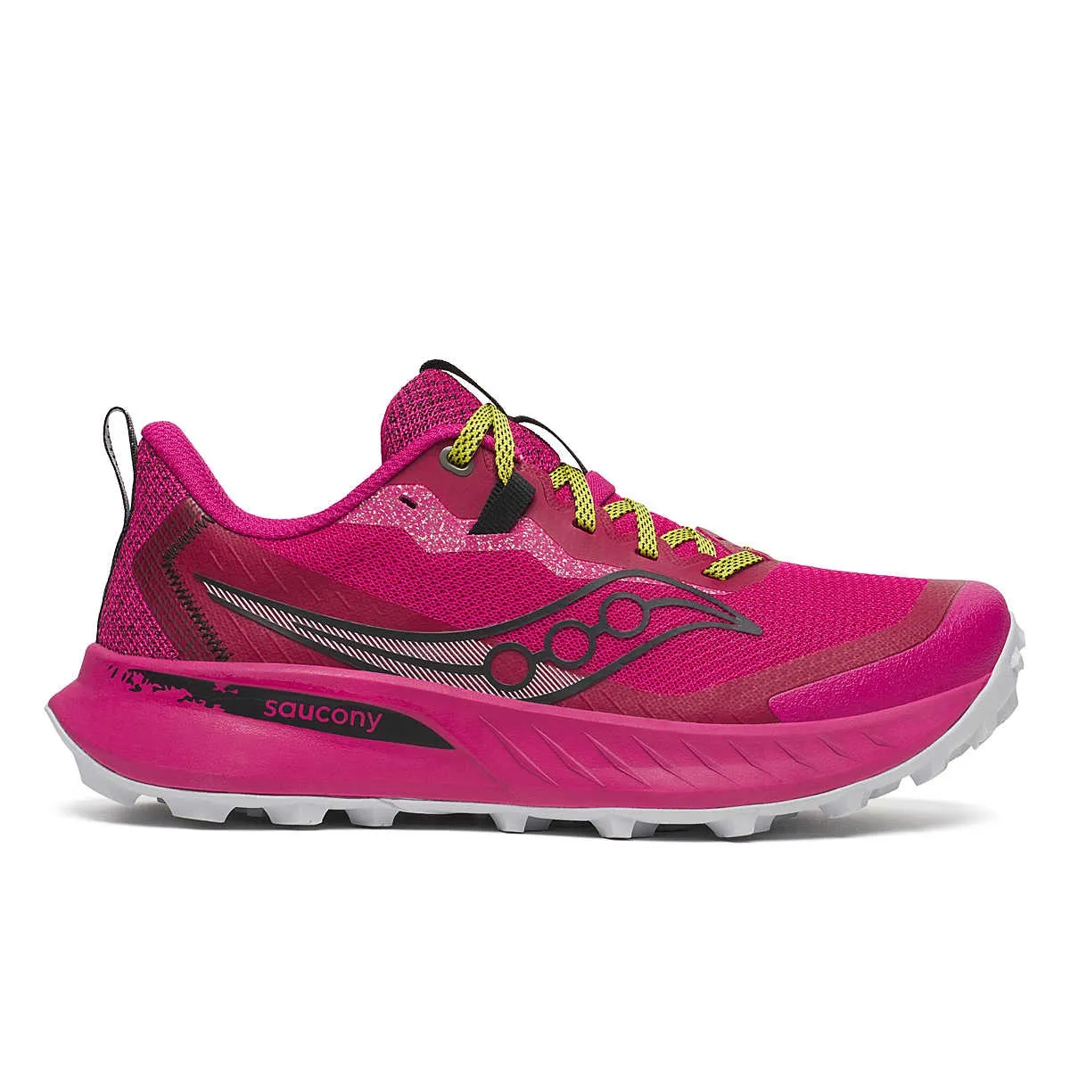Saucony Peregrine 15 (Women's) - Magenta/Black marathon prep shoes