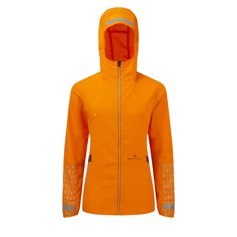 Abrasion Resistant Finish Ronhill Tech Afterhours Women's Running Jacket - Mango/Grape/Reflect