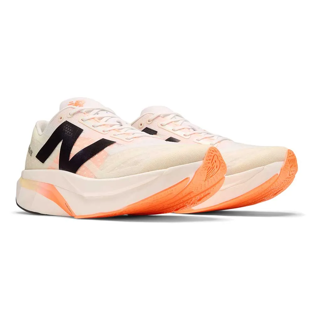 winter running footwear Women's FuelCell SuperComp Elite v4 Running Shoe - White/Angora - Regular (B)