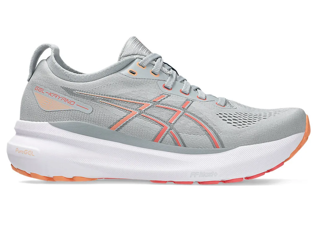 Women's GEL-Kayano 31 WIDE (023 - Piedmont Grey/Papaya) Ultra Responsive Cushioning