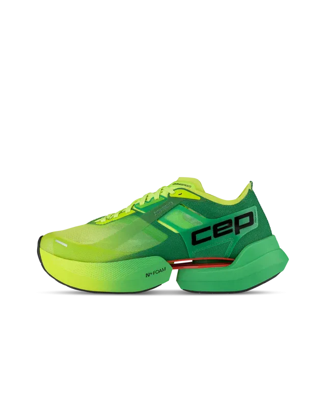 flexible insole shoes running with a hat CEP | Pro Run Omnispeed | Women's | Green/Lime