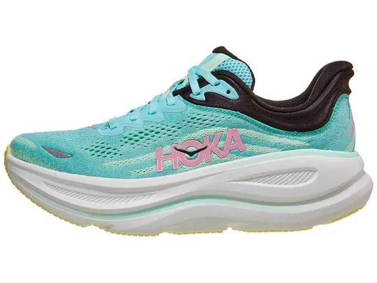 confidence building reinforced - areas Hoka | Bondi 9 | Women's | Blue Spark/Mint Flourite