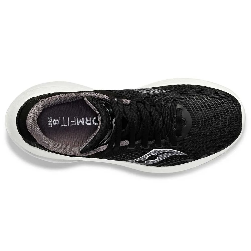 Women's Kinvara Pro Running Shoe - Black/White - Regular (B) running in a cable car area shoes