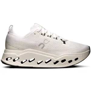 Women's Cloudsurfer Max Running Shoes White / White Suede Trim Dynamic Fit Adaptability