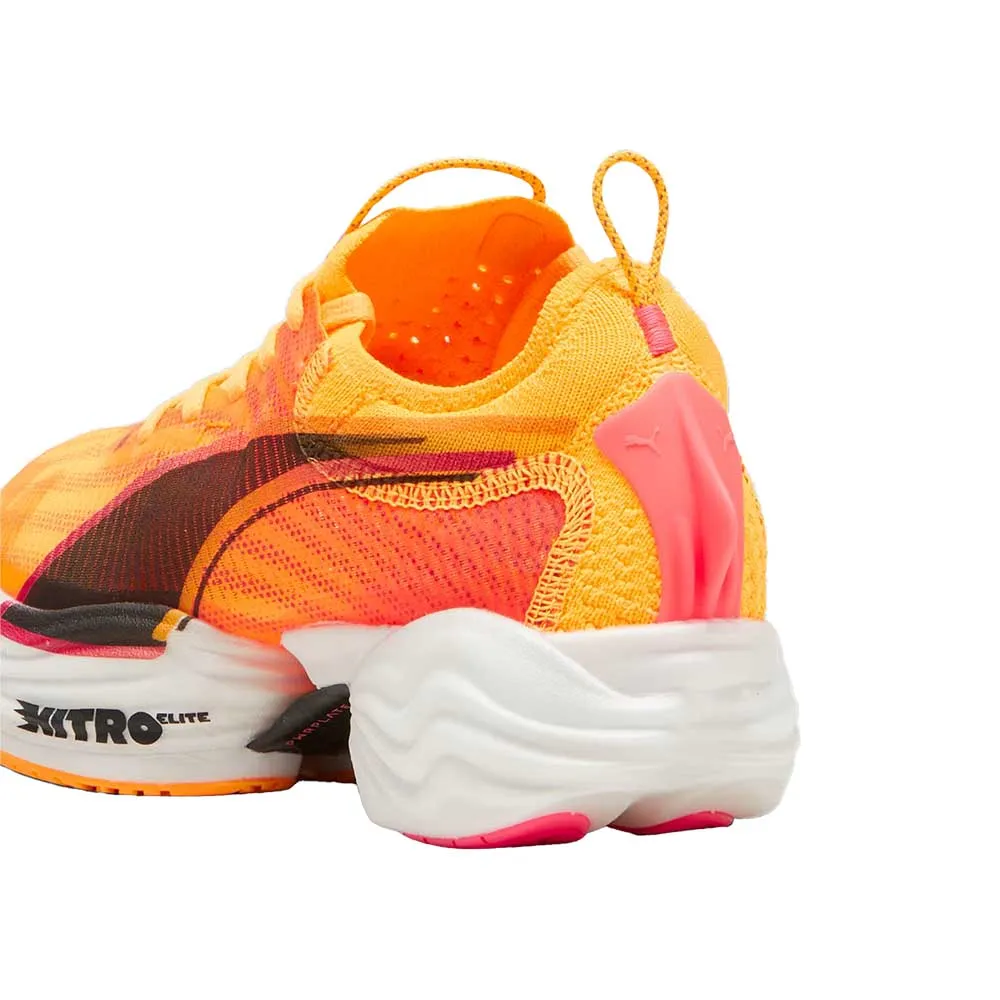 Women's FAST-R NITRO Elite 2 Running Shoe - Sun Stream-Sunset Glow-PUMA White - Regular (B) Cushioned Toe