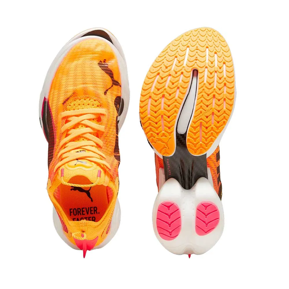 flexible - sole shoes Quick Lacing System Women's FAST-R NITRO Elite 2 Running Shoe - Sun Stream-Sunset Glow-PUMA White - Regular (B)