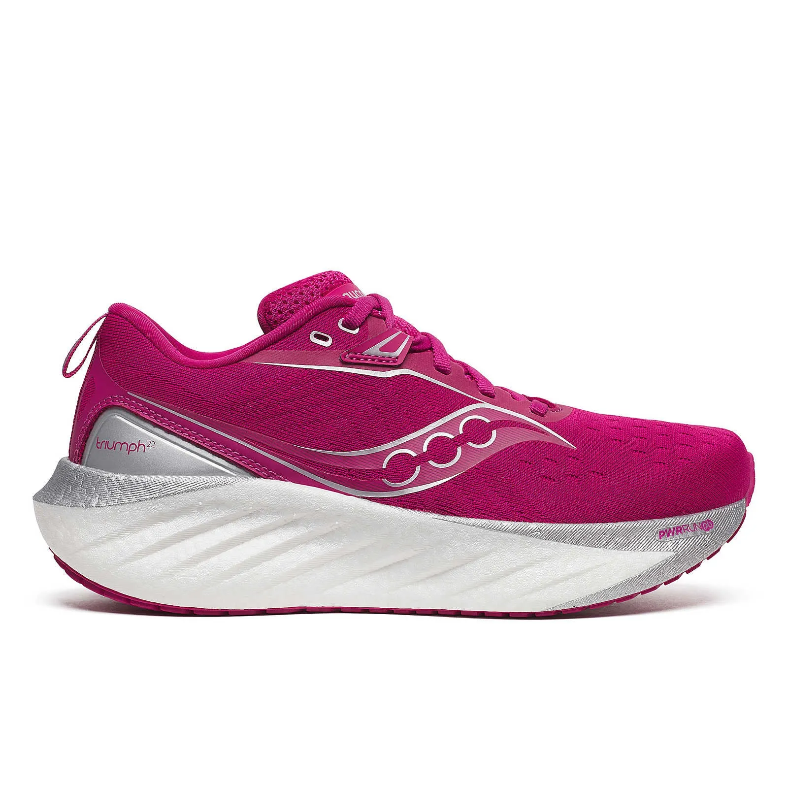 Saucony Triumph 22 (Womens) - Magenta Racing performance slow - paced running shoes
