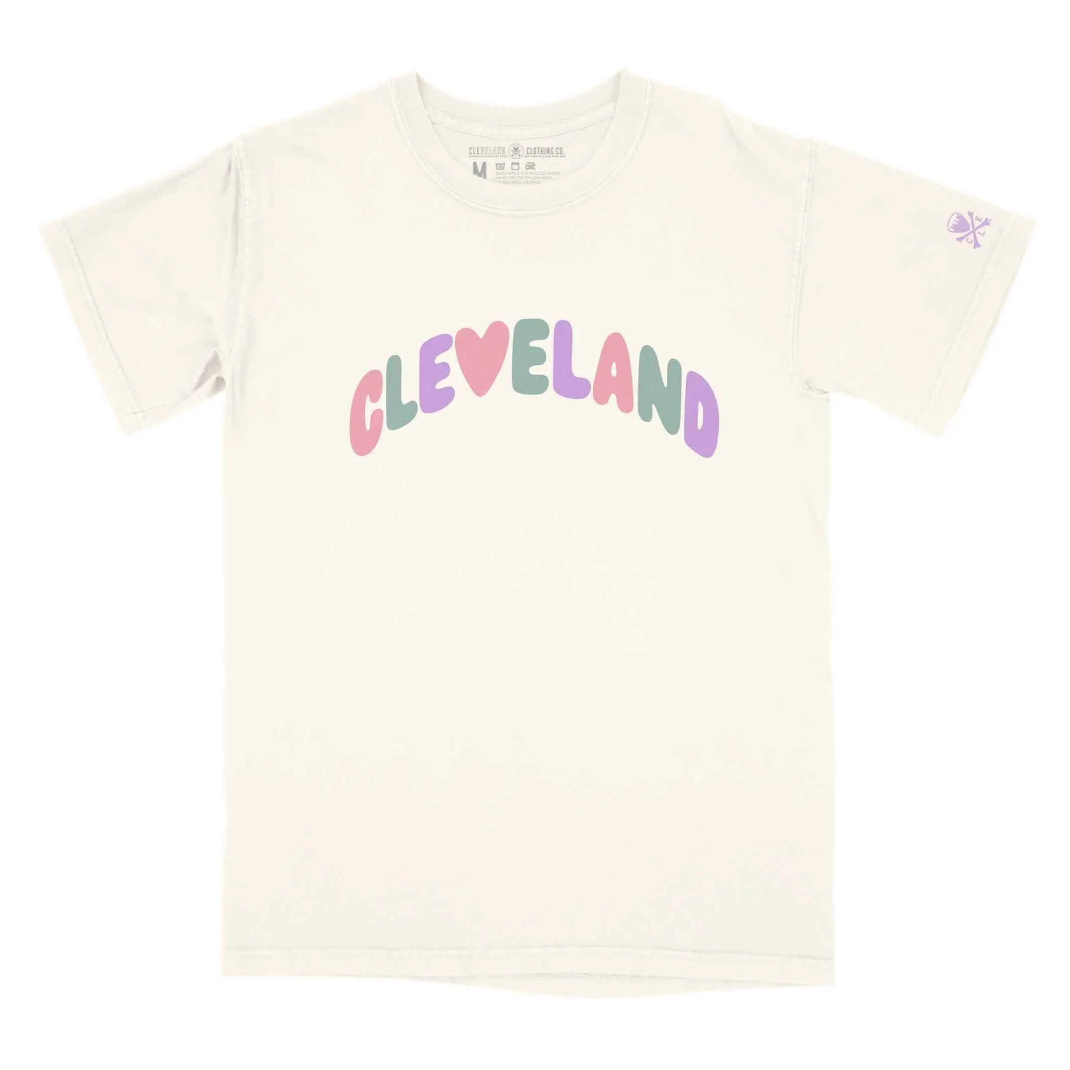 Cleveland Heart Arch - Mens/Unisex Crew T-Shirt Vegan Non Restrictive Cut