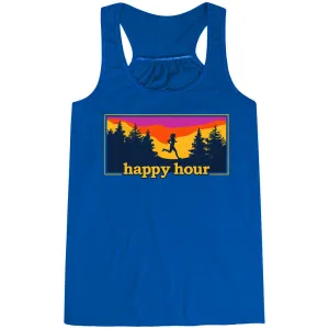 Flowy Racerback Tank Top - Happy Hour Reinforced Hem LowProfile Design