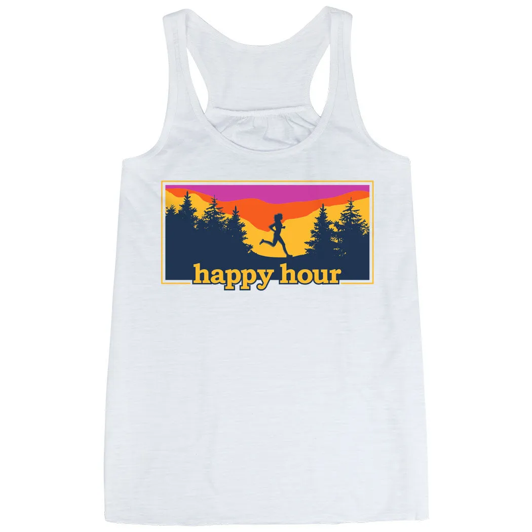 Offense - capable Flowy Racerback Tank Top - Happy Hour